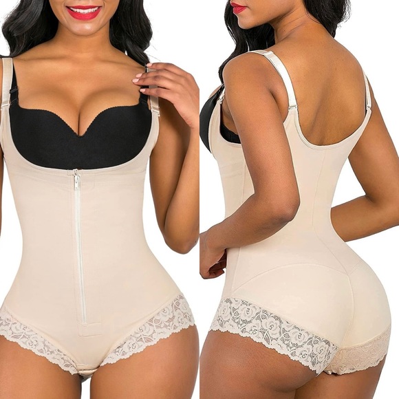 SHAPERX Shapewear Tummy Control Fajas Colombianas Body Shaper Zipper Open Bust - Picture 1 of 5